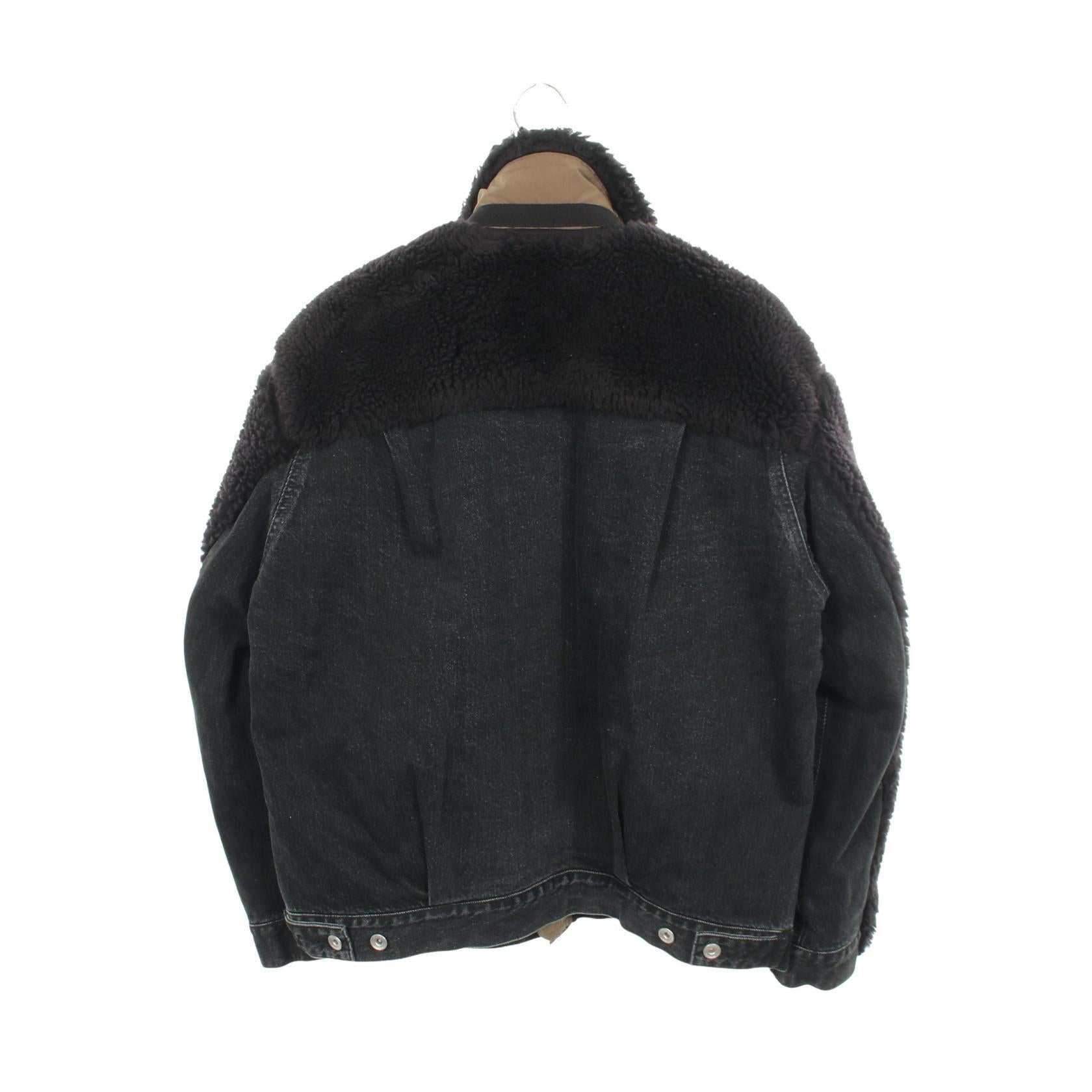 サカイ Faux Shearling Denim ウールブルゾン