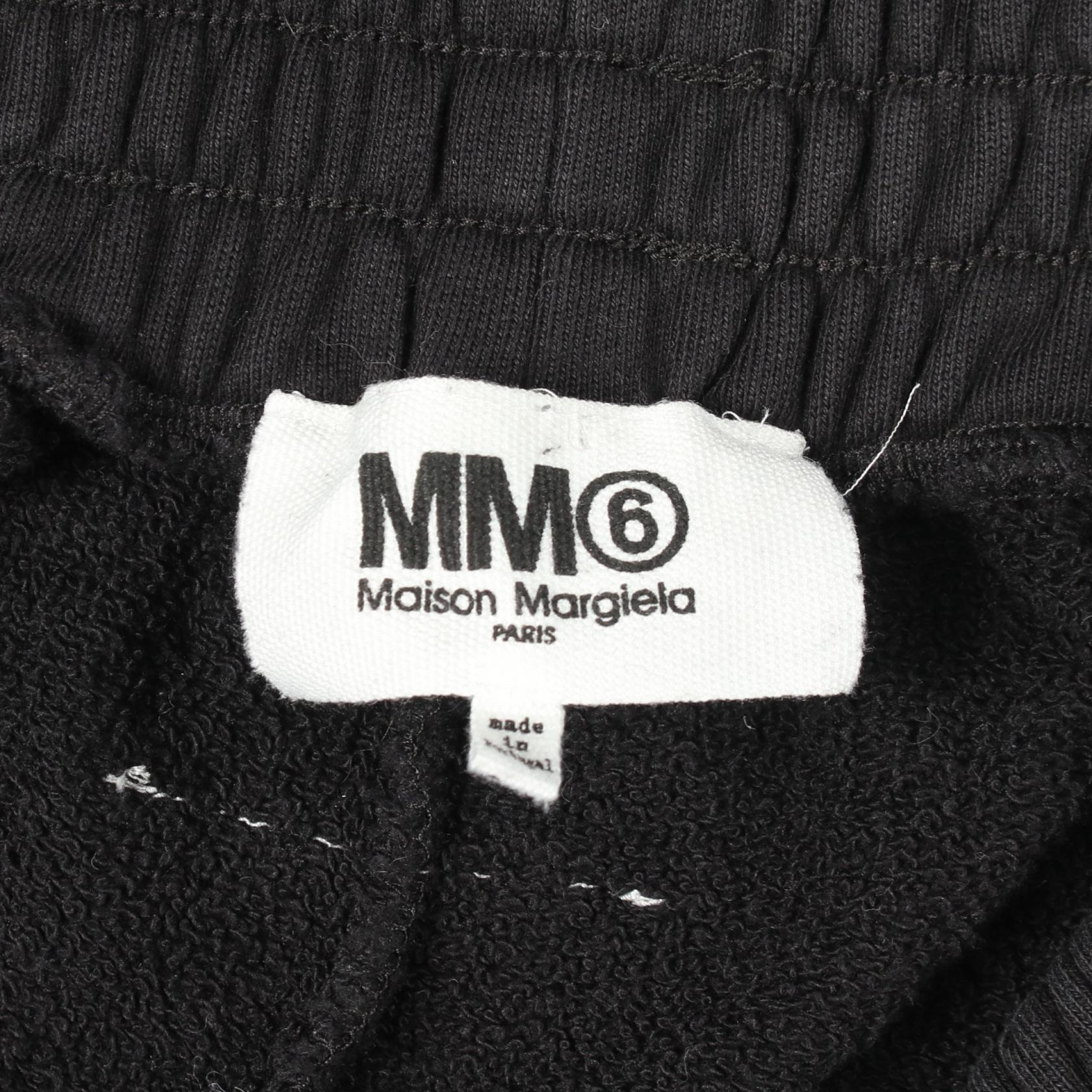 エムエムシックス ダメージ加工スリットコットンパンツ