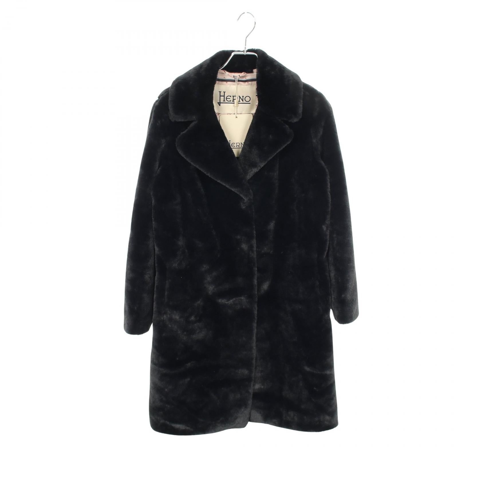 ヘルノ SOFT FAUX FUR ポリエステルコート