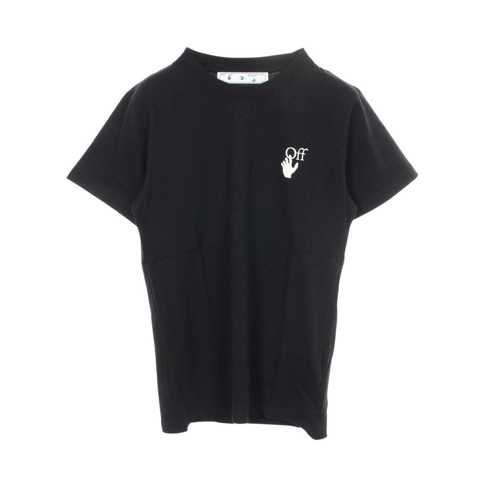 オフホワイト コットン 半袖Tシャツ
