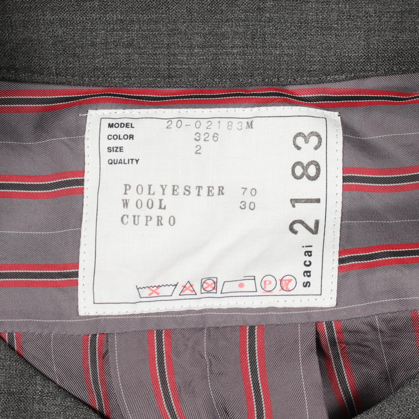 サカイ SUITING PULLOVER ウール ポリエステル トップス