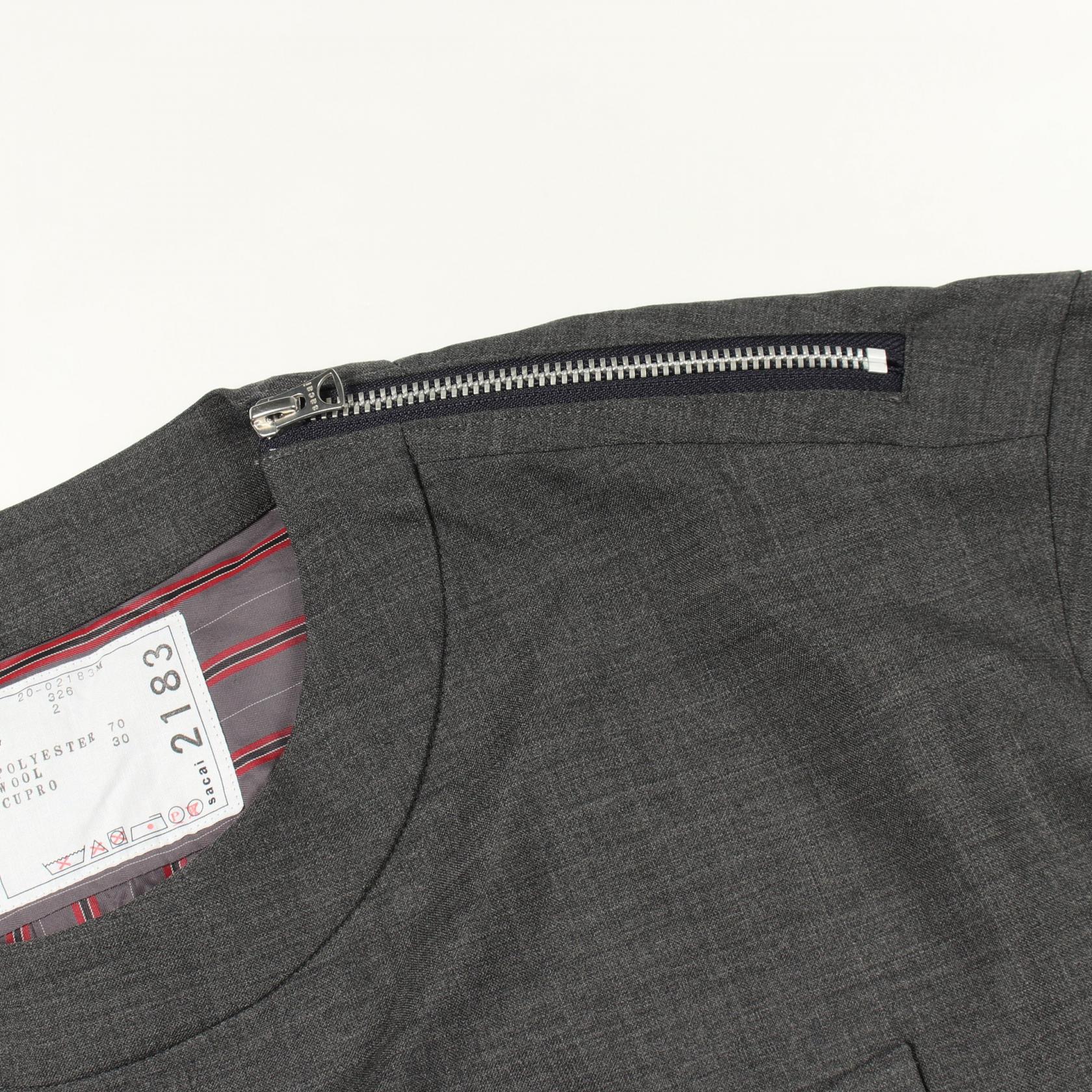 サカイ SUITING PULLOVER ウール ポリエステル トップス