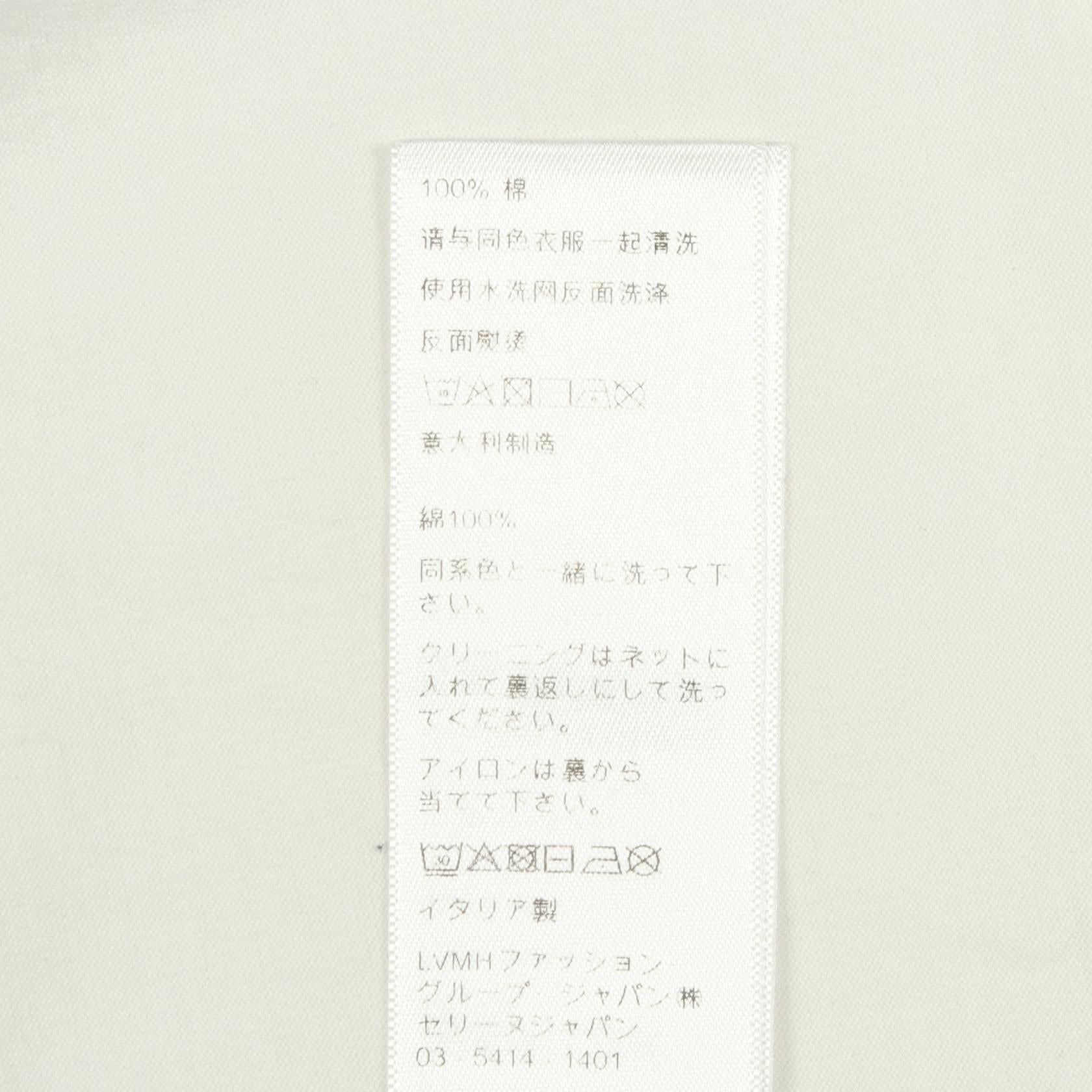 セリーヌ ロゴプリント メッシュトリム レオパード コットン Tシャツ