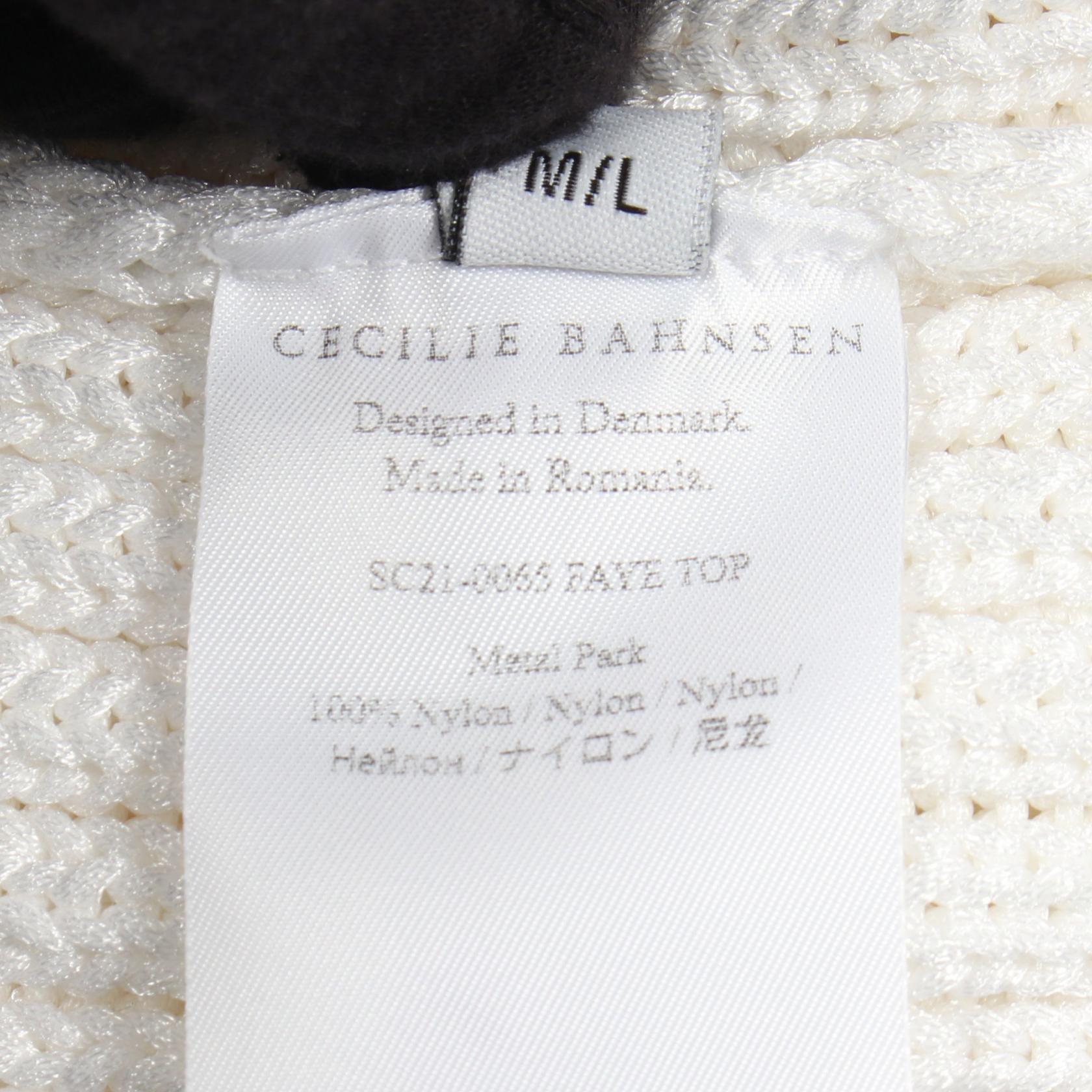 セシリーバンセン FAYE TOP ナイロンニットトップス