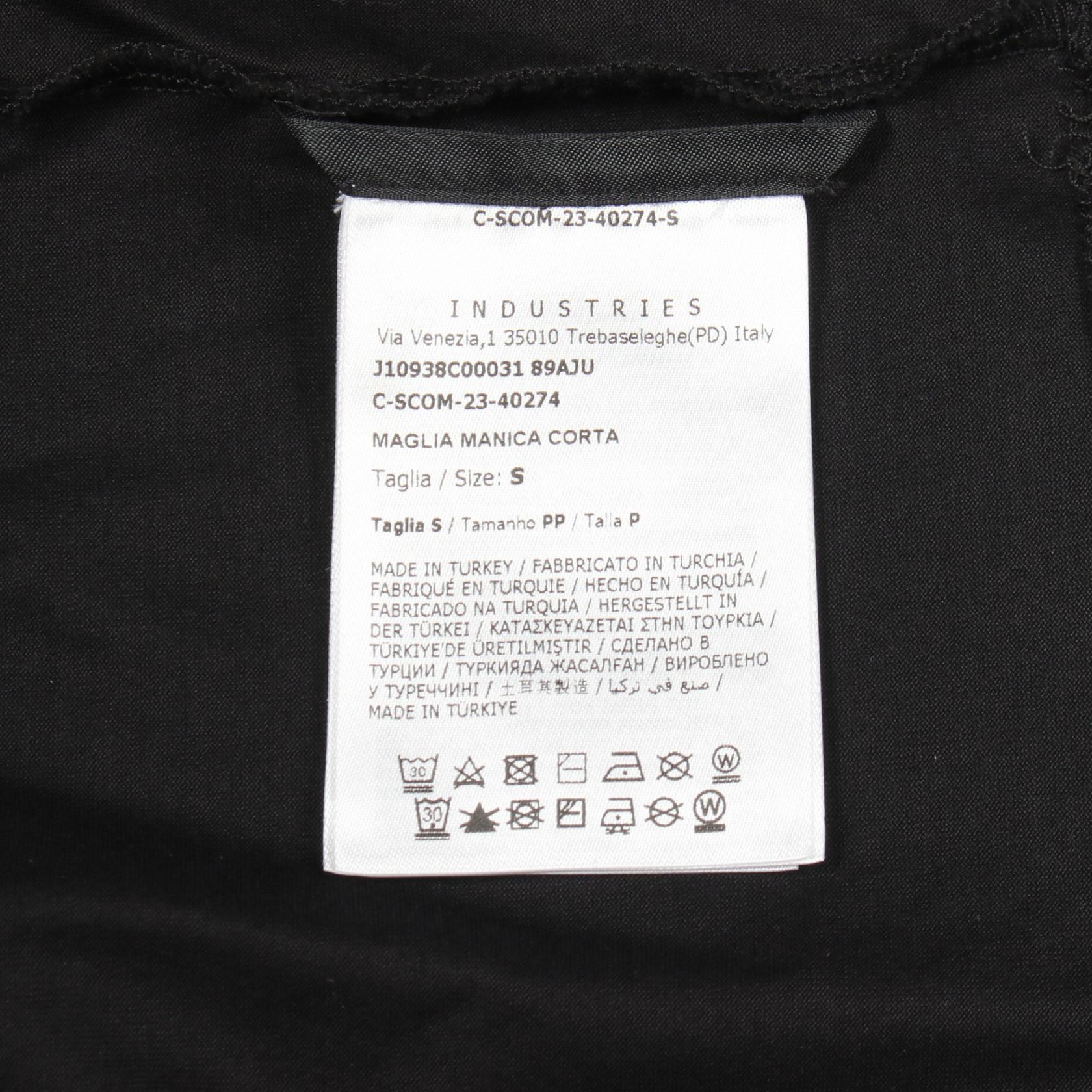 モンクレール スパンコールロゴ コットン クロップドTシャツ