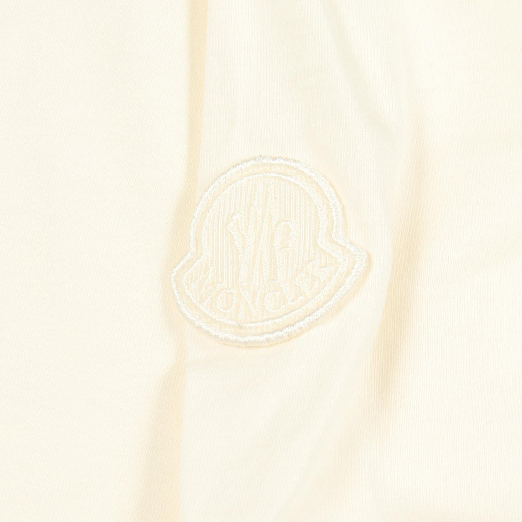 モンクレール スパンコールロゴ クロップド コットン Tシャツ