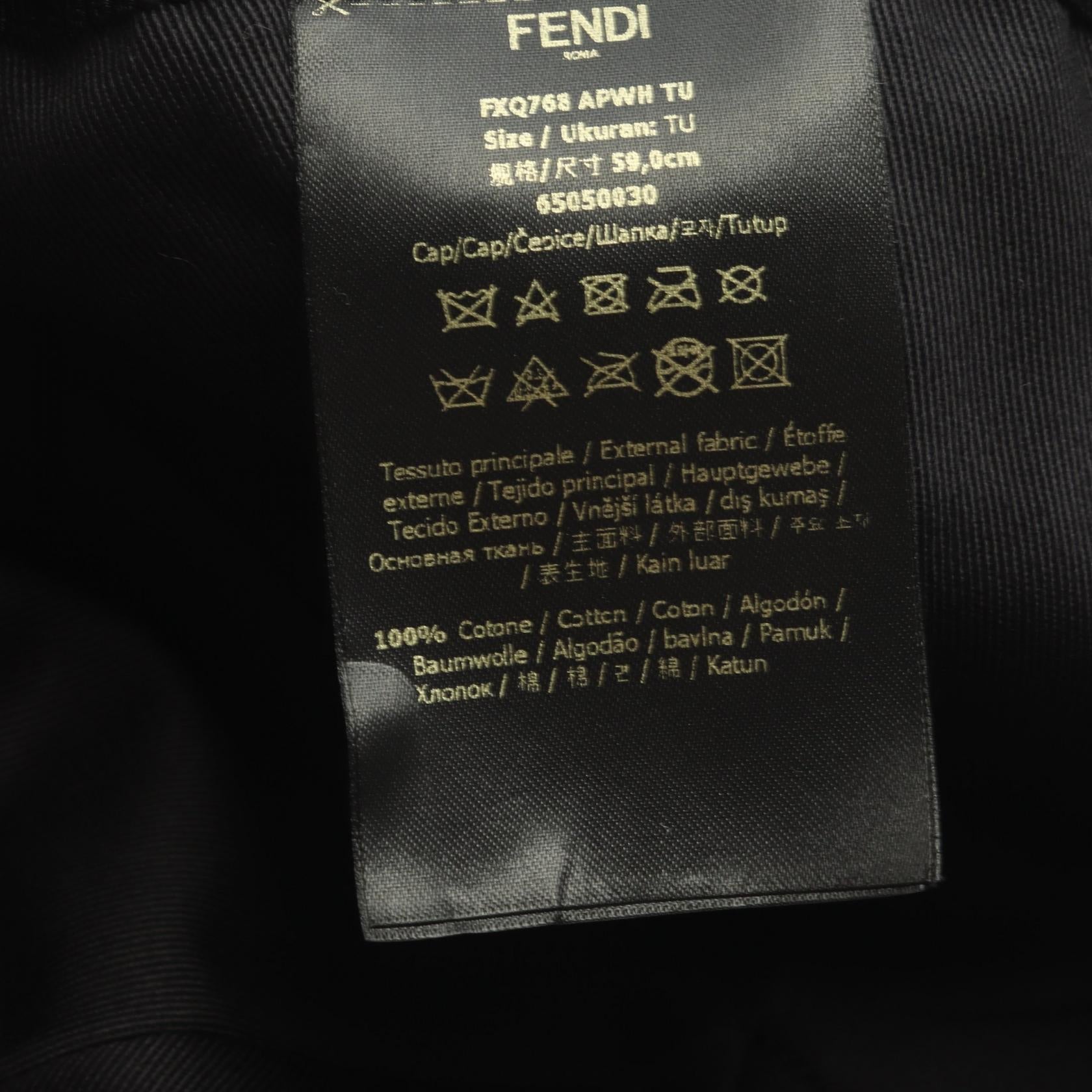 フェンディ FFロゴ コーデュロイ コットン キャップ