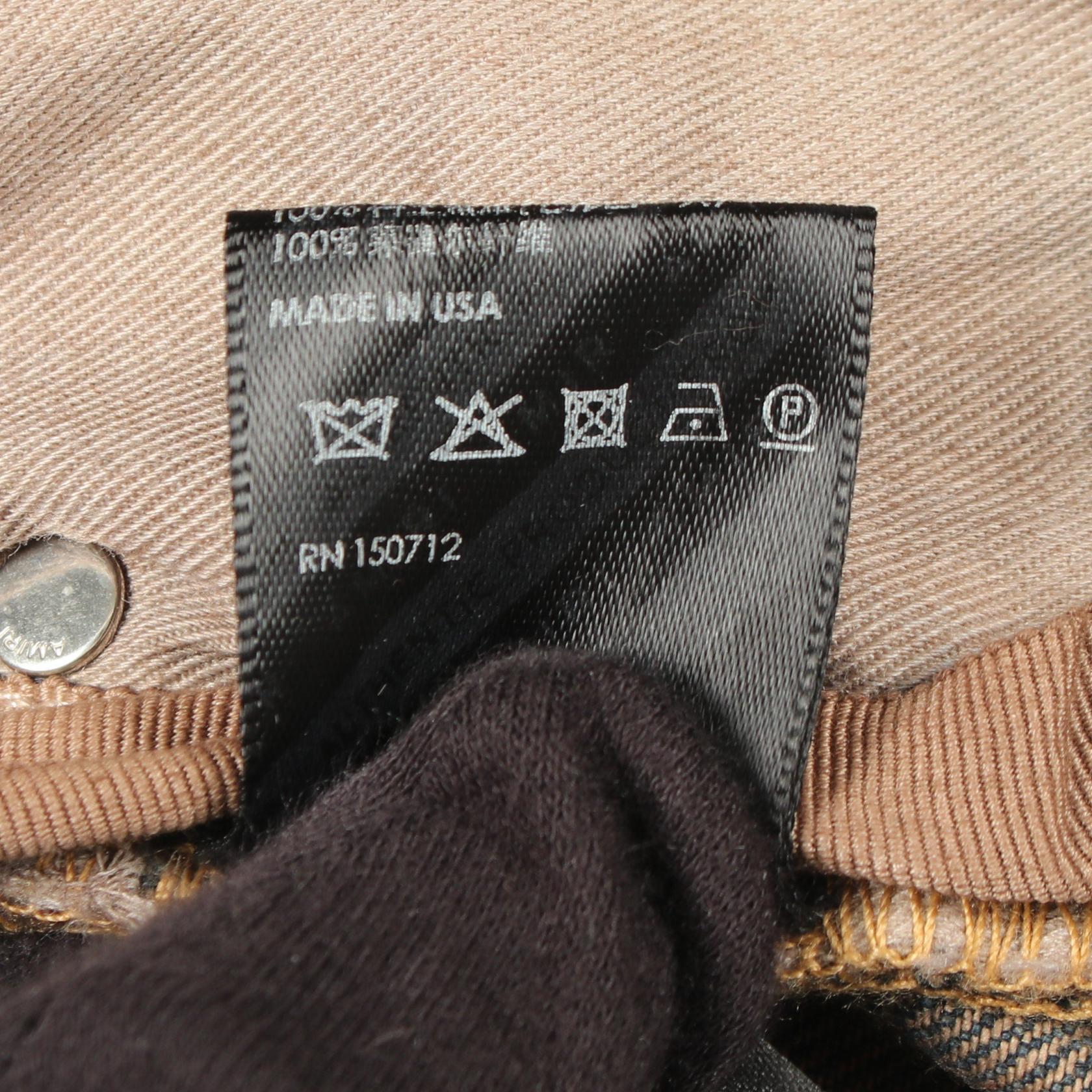 アミリ MA BAR STRAIGHT JEAN コットンデニムパンツ