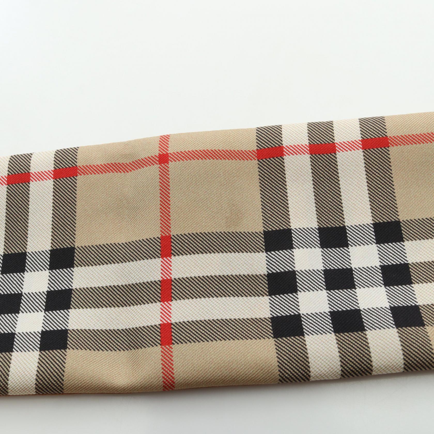 バーバリー Skinny Scarf シルクスカーフ