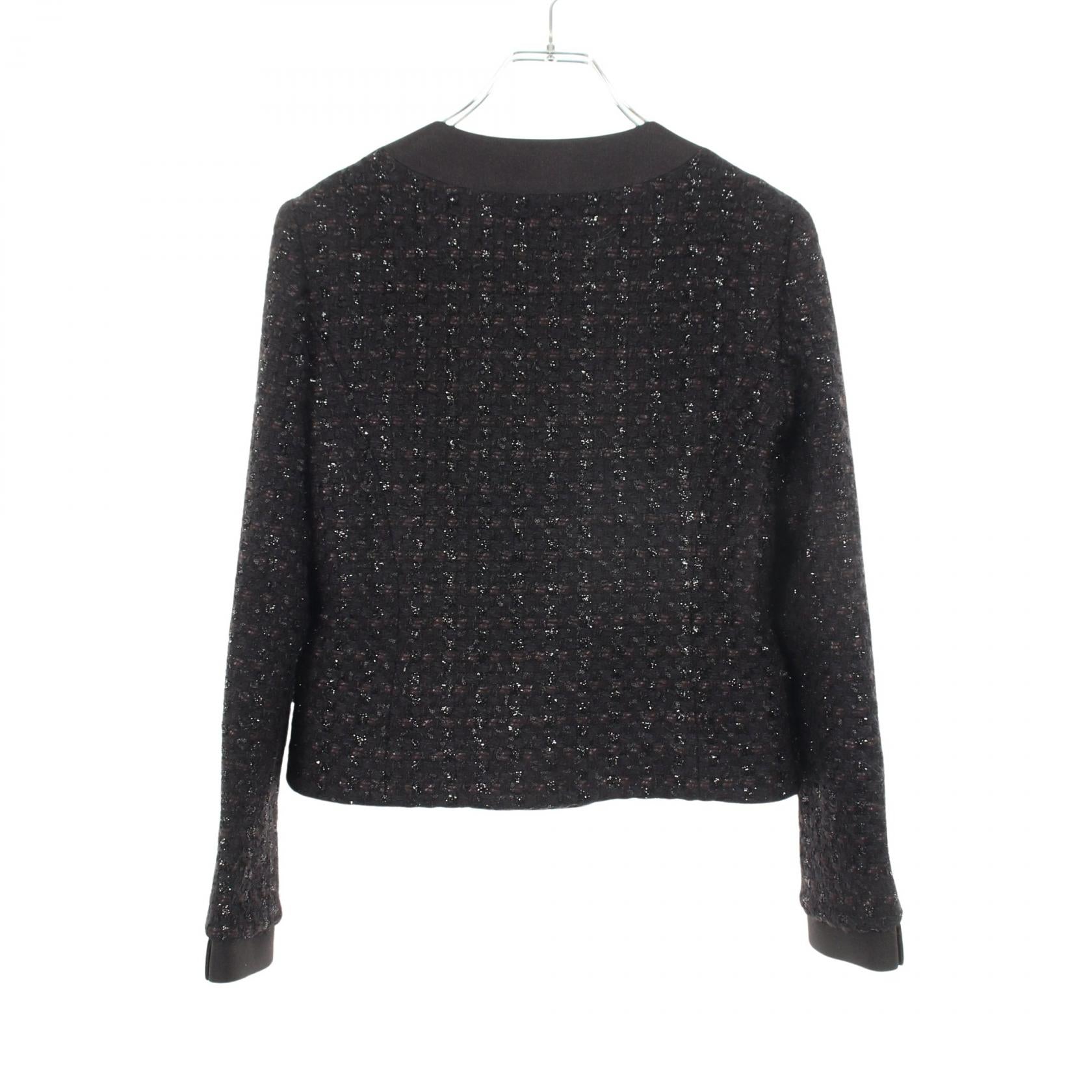 エンポリオアルマーニ ツイードノーカラージャケット