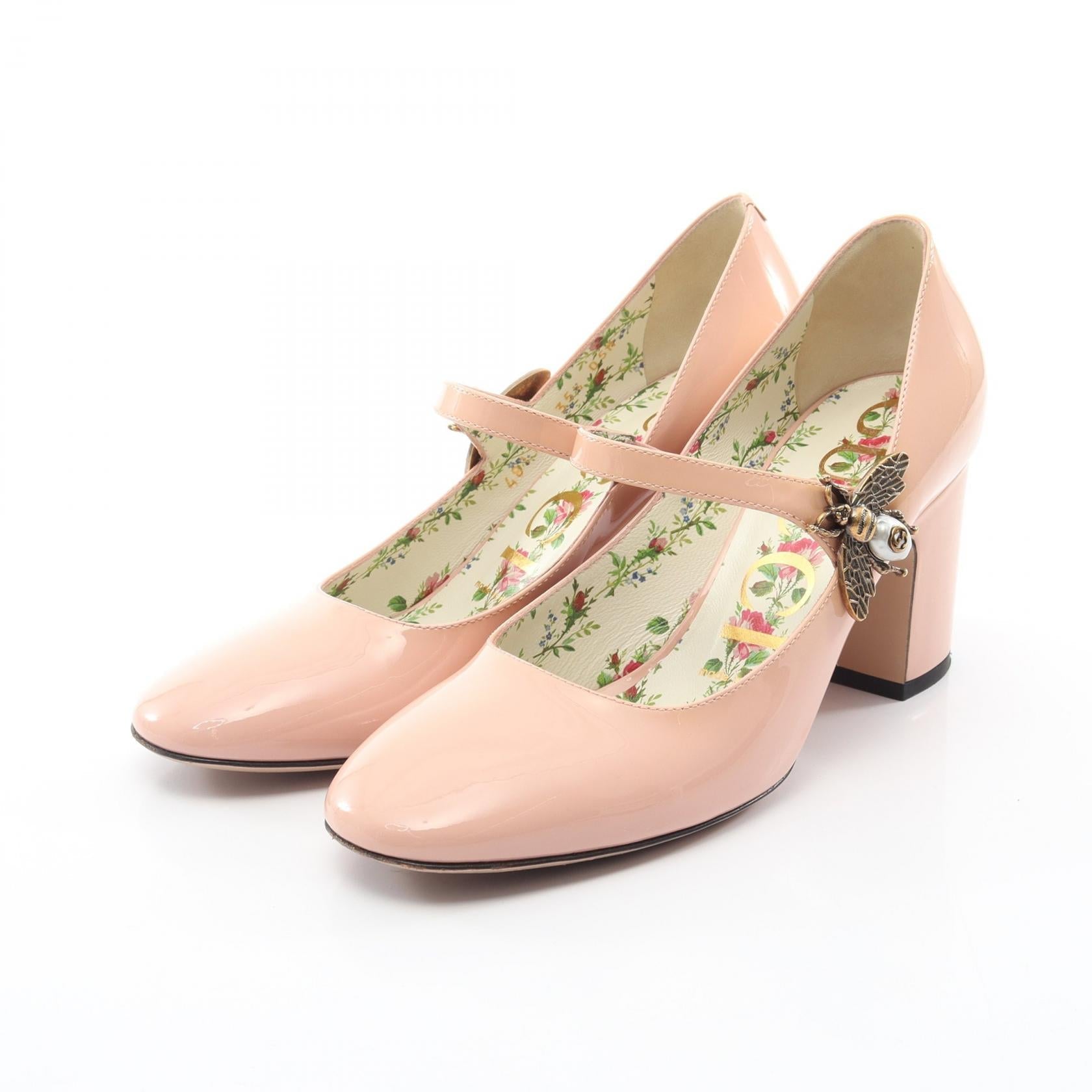 グッチ Louis Bee Mary Jane パテントレザーパンプス