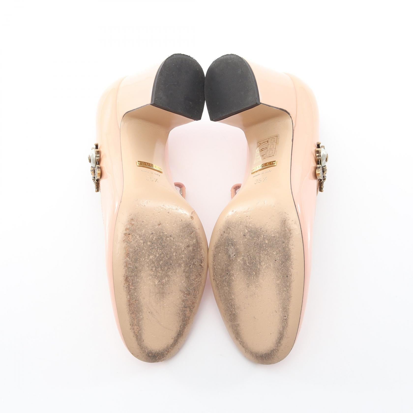 グッチ Louis Bee Mary Jane パテントレザーパンプス