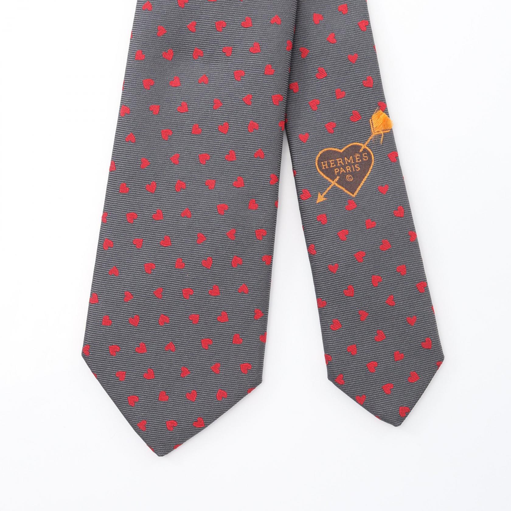 エルメス ダンシング ハート シルク タイ