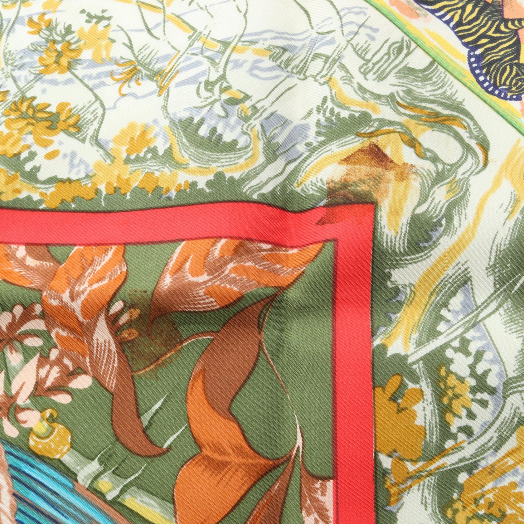 エルメス カレ90 TROPIQUES シルクスカーフ