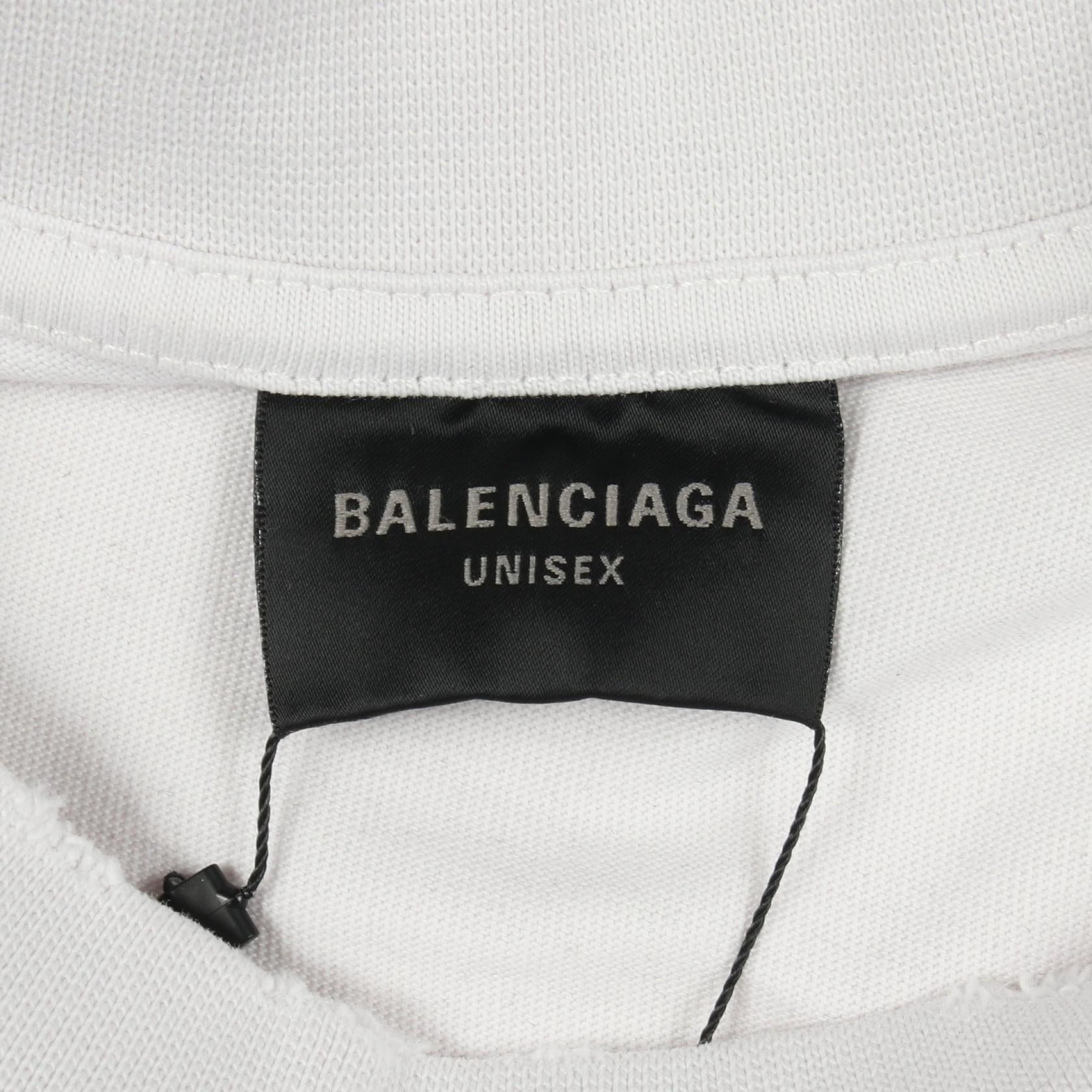 バレンシアガ TAPE TYPE BBロゴ コットン 半袖Tシャツ
