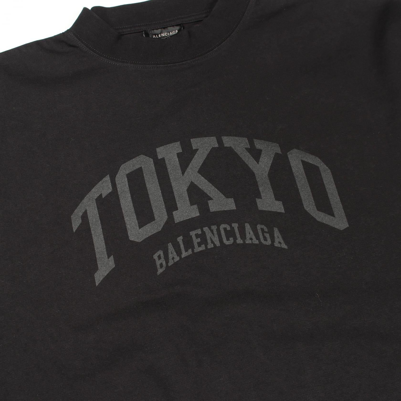 バレンシアガ TOKYO コットン長袖Tシャツ