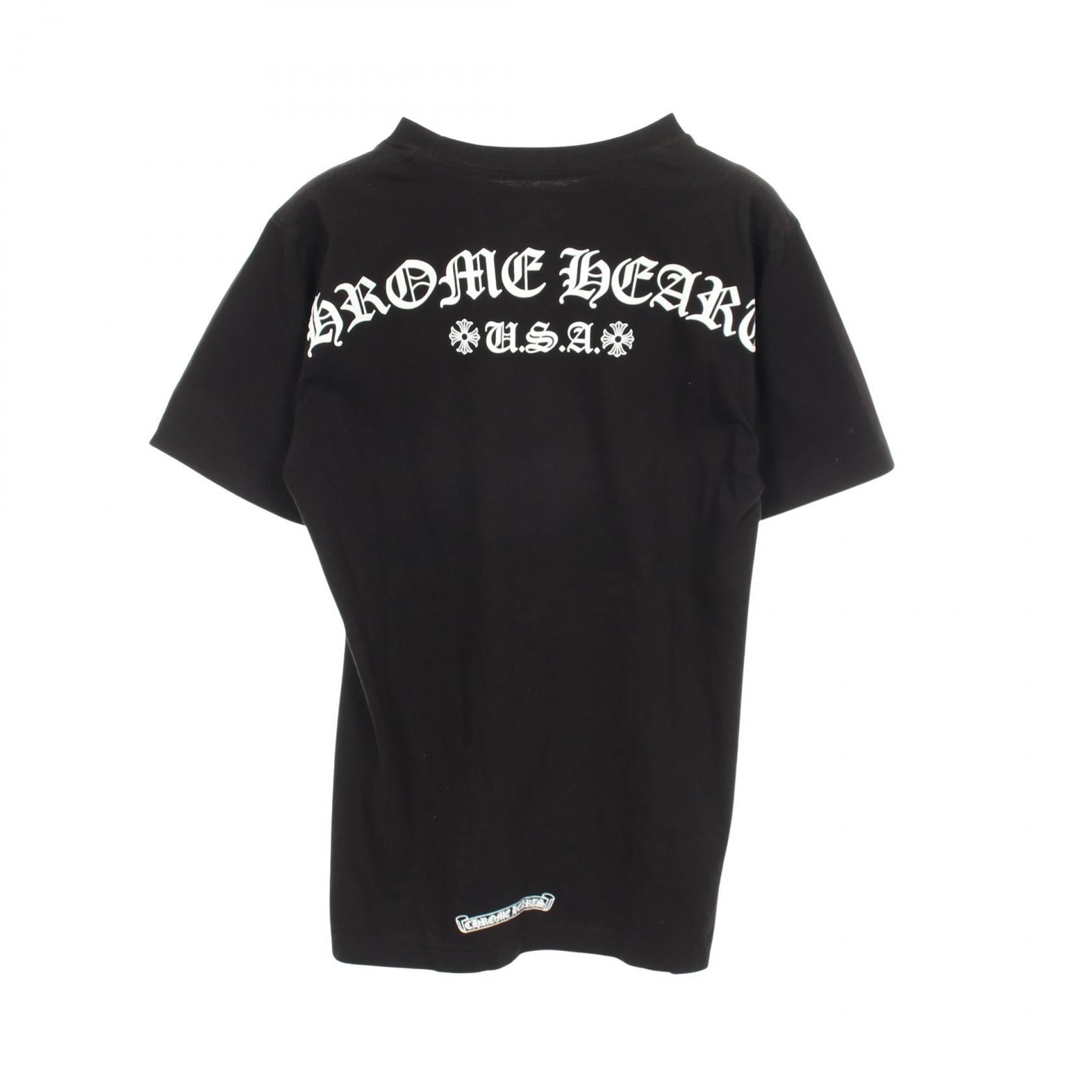 クロムハーツ スクロールラベル コットン 半袖Tシャツ