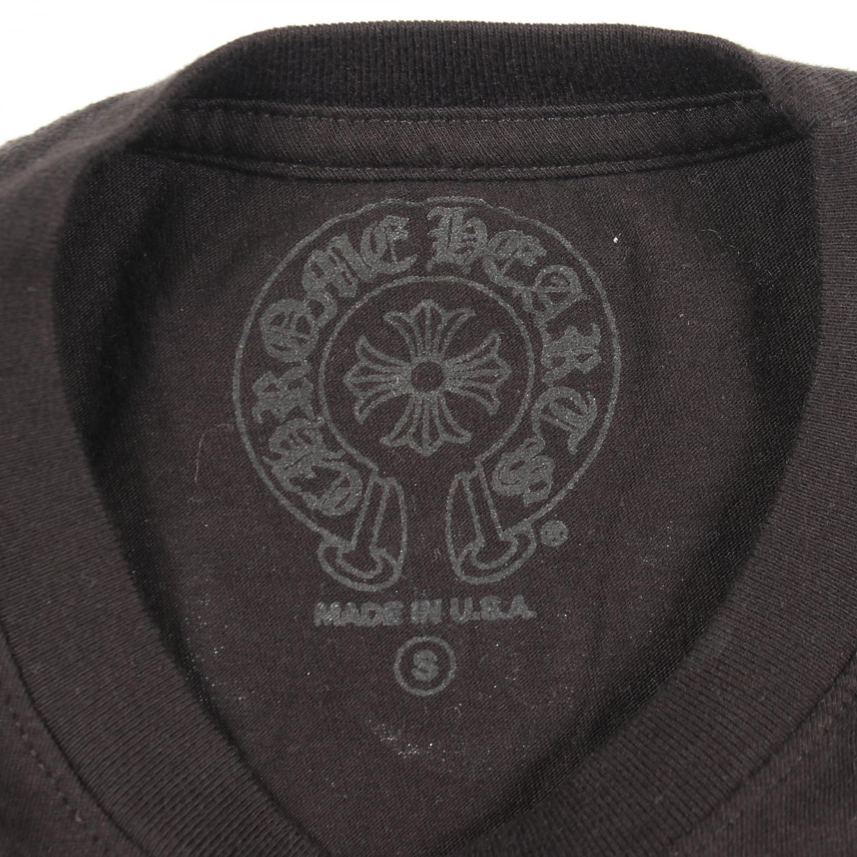 クロムハーツ スクロールラベル コットン 半袖Tシャツ