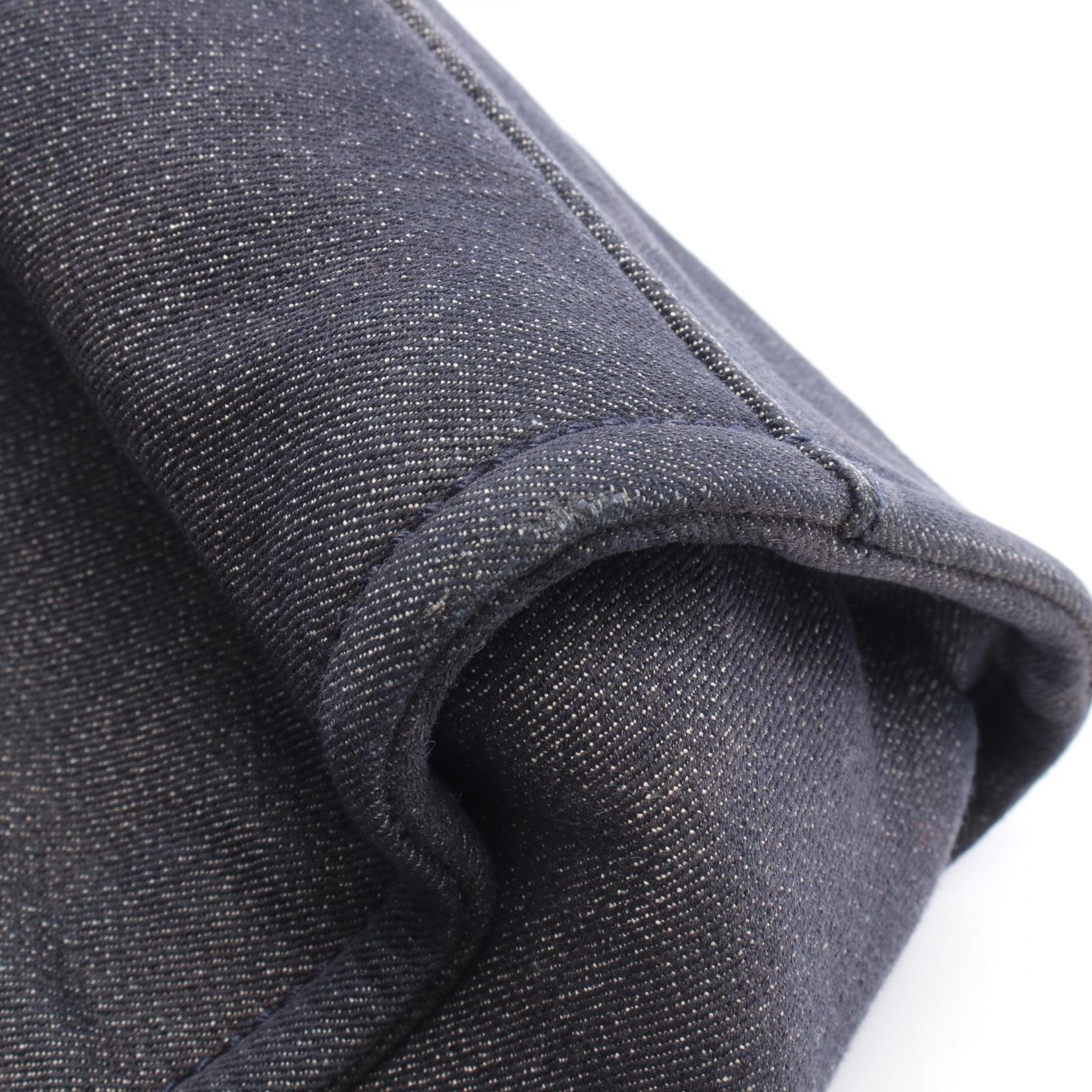 シャネル ドーヴィル デニム レザー トートバッグ