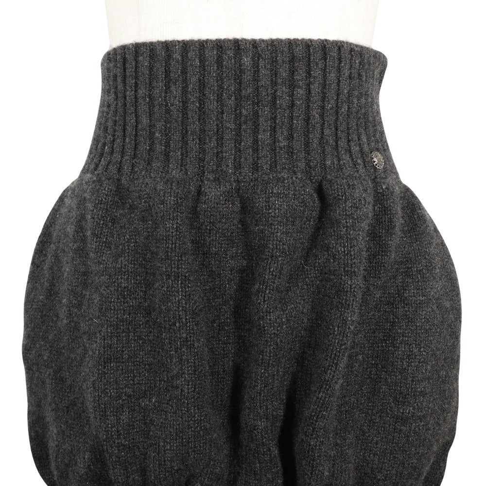 シャネル カシミアスカート グレー