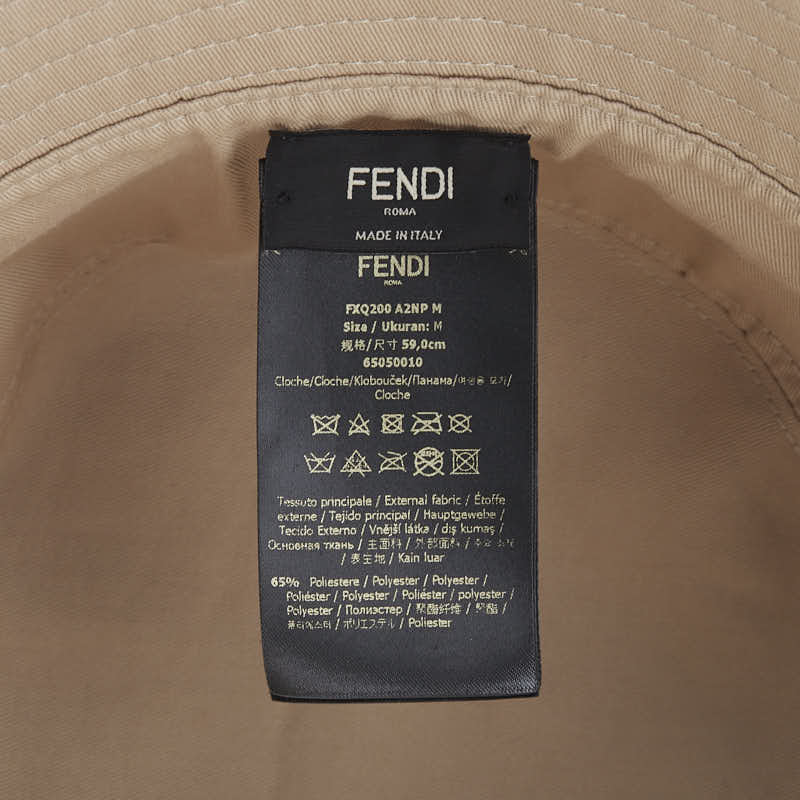 フェンディ ズッカ レザーキャンバス ハット