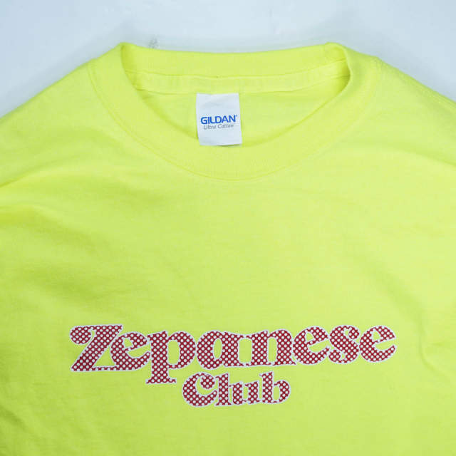Zepanese Club L/S ロゴ Tシャツ M ライム イエロー