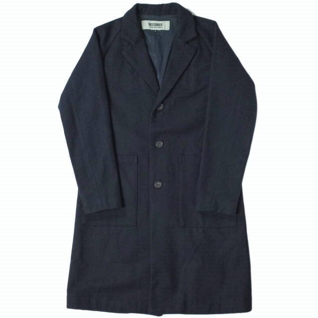 BASISBROEK VILTON ウール チェスター コート ネイビー