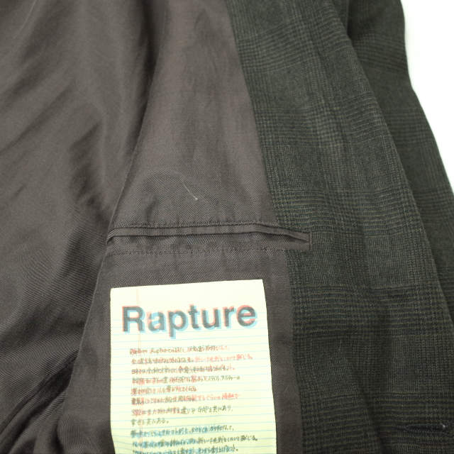 SSZ KATA PAD JKT M ブラウン チェック テーラード ジャケット