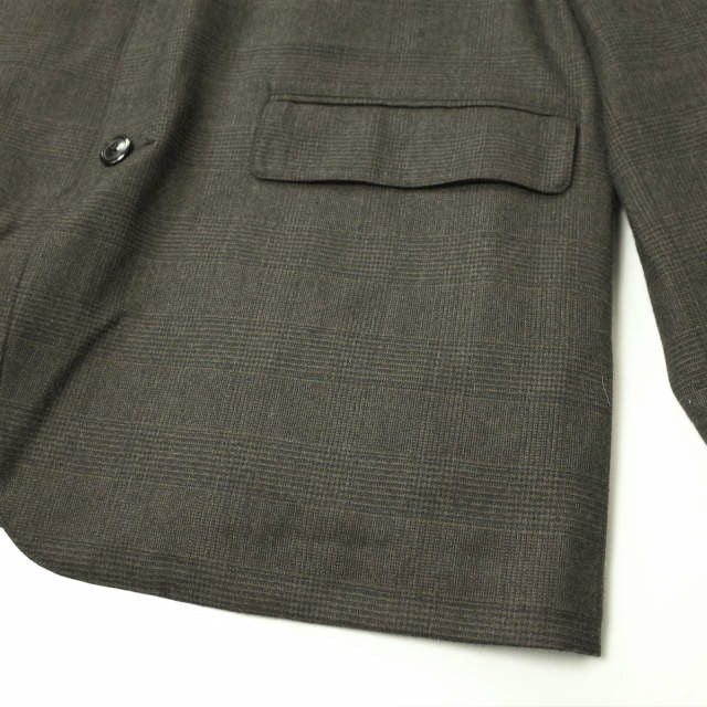 SSZ KATA PAD JKT M ブラウン チェック テーラード ジャケット