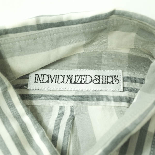 INDIVIDUALIZED SHIRTS グレー チェック シャツ