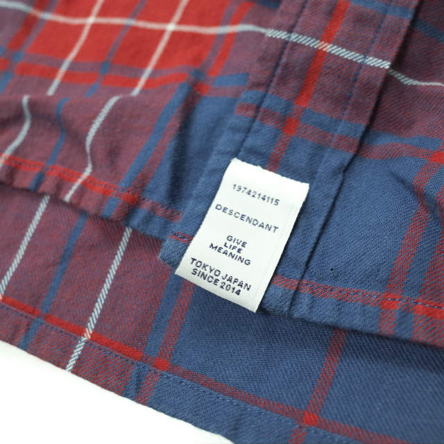 DESCENDANT MILPITAS チェック LS シャツ