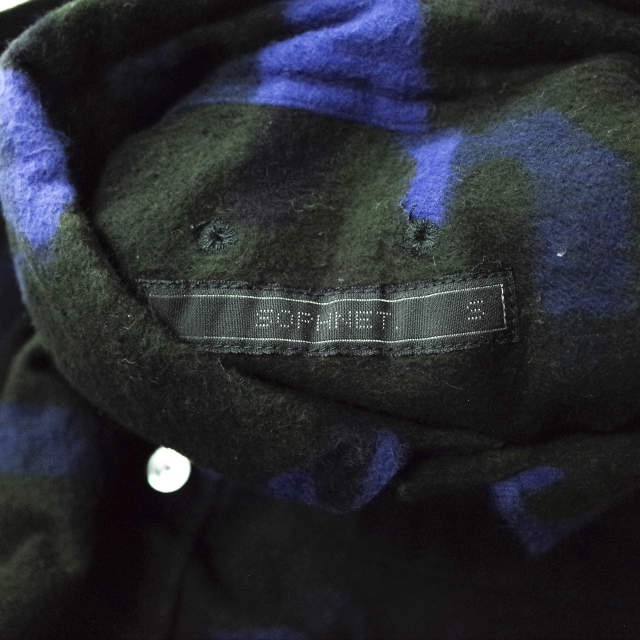 SOPHNET. カモフラージュ フランネル チェック シャツ S