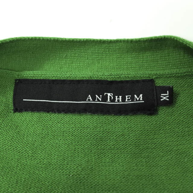 anThem NOTE ロゴ コットン ニット カーディガン