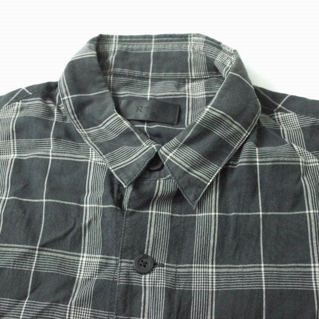 RtA L/S チェック ワーク シャツ ブラック S
