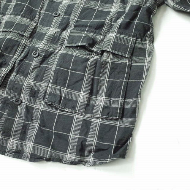 RtA L/S チェック ワーク シャツ ブラック S