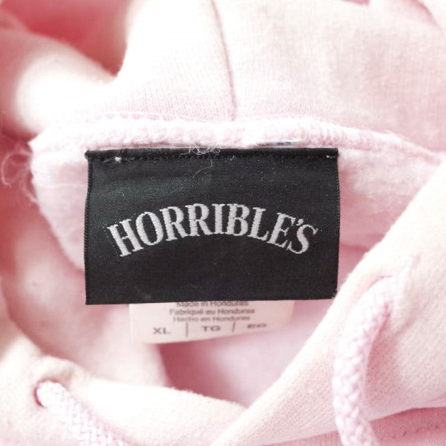 HORRIBLE'S ロゴ 刺繍 フーディ XL ピンク