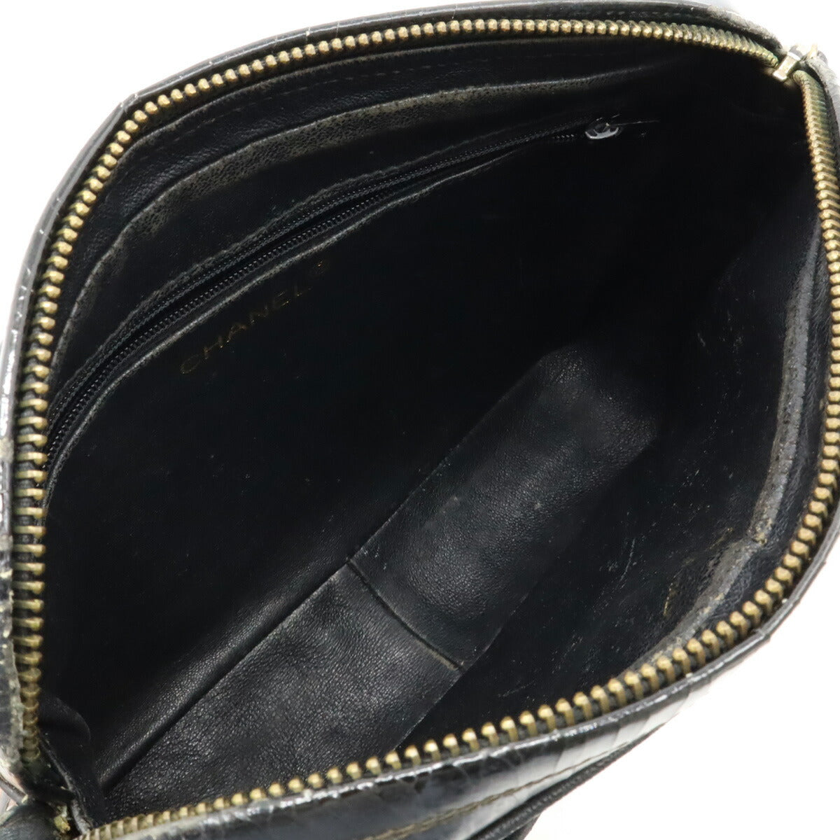 シャネル マトラッセ パテント レザー ショルダー バッグ