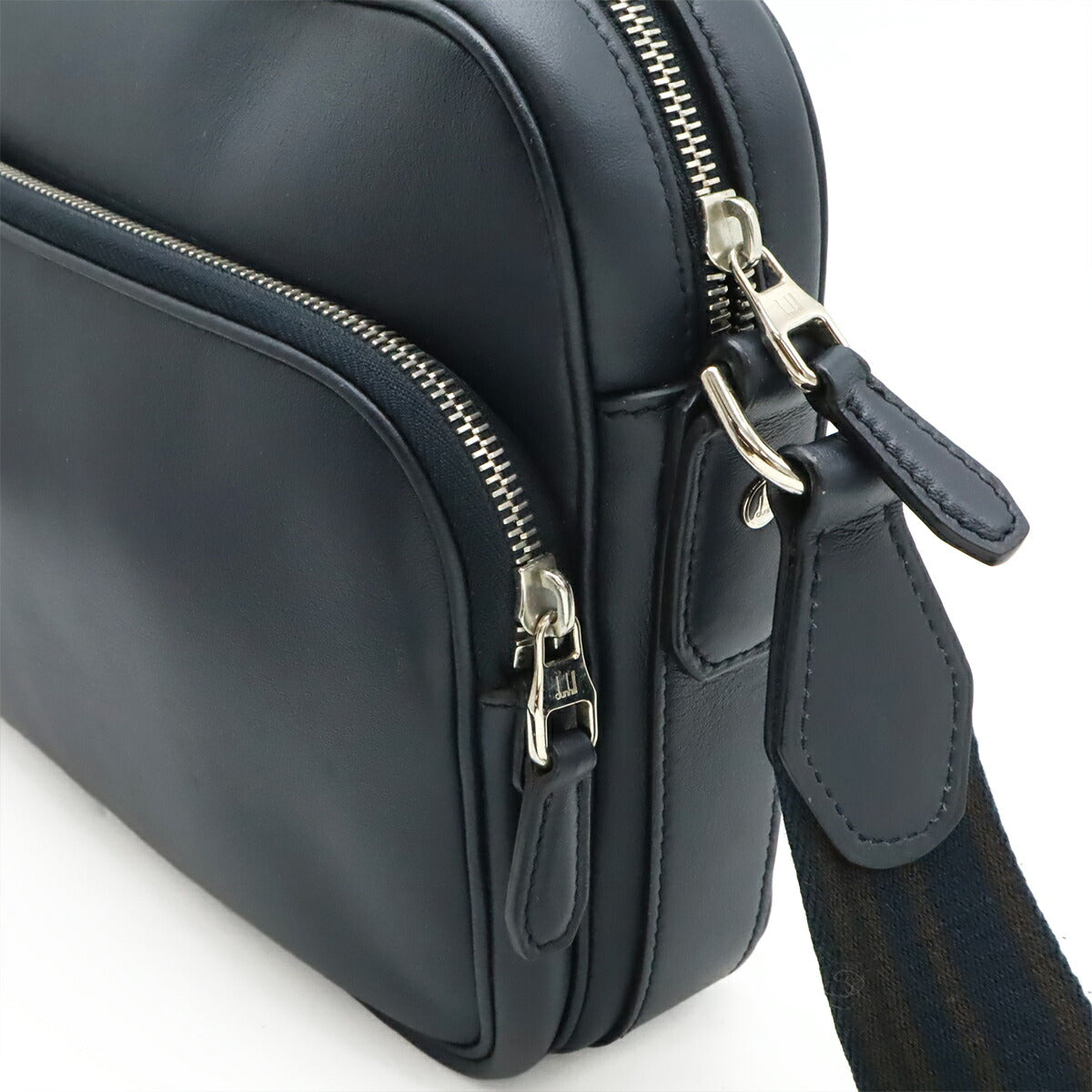 ダンヒル ハムステッド シティ カウ レザー ショルダー バッグ