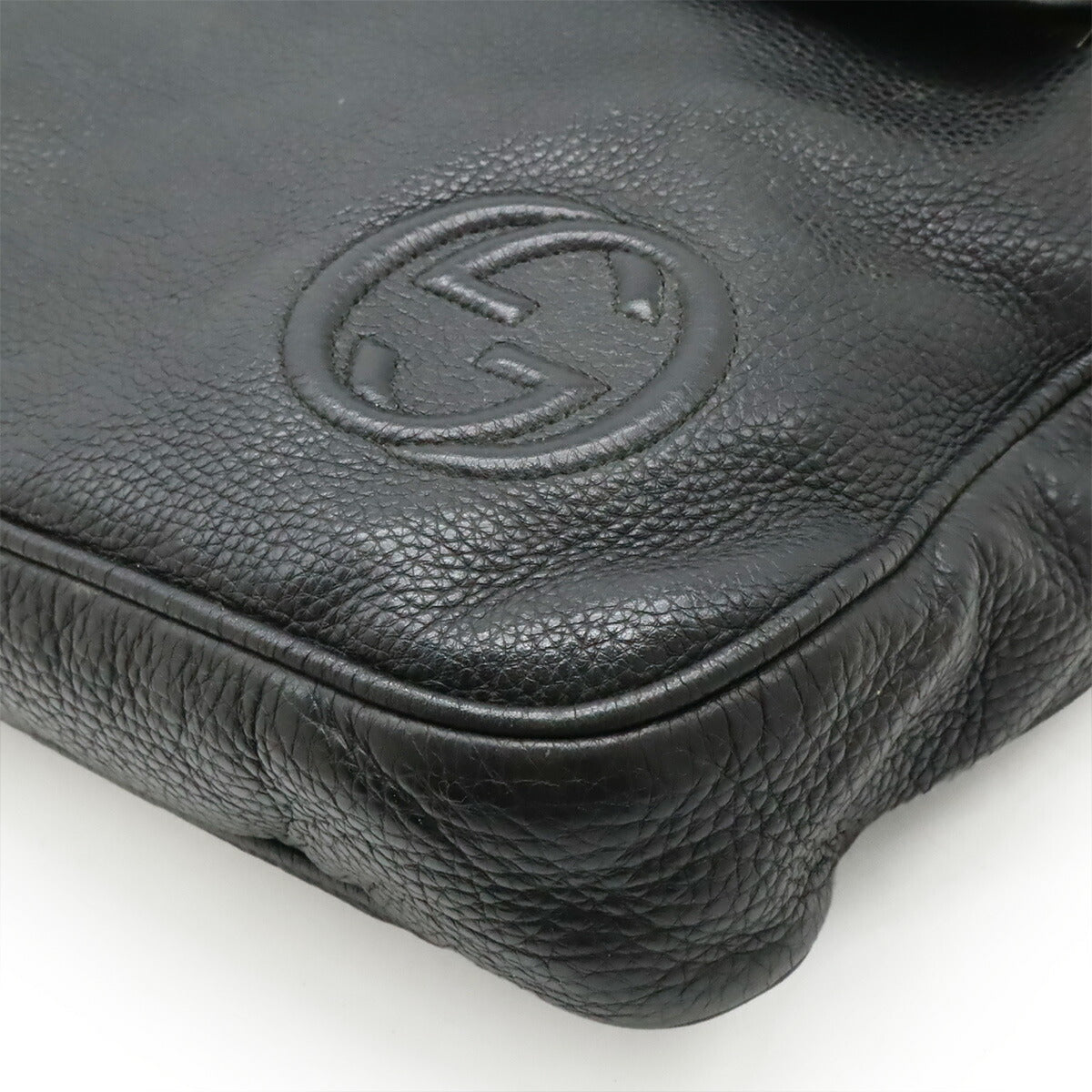 グッチ インターロッキング G レザー ブリーフケース