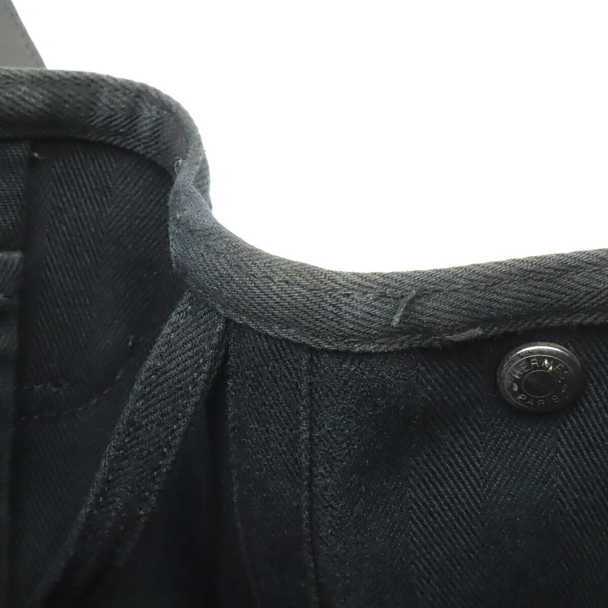 エルメス ヴァルパライソPM トワルシェブロン レザー ハンドバッグ