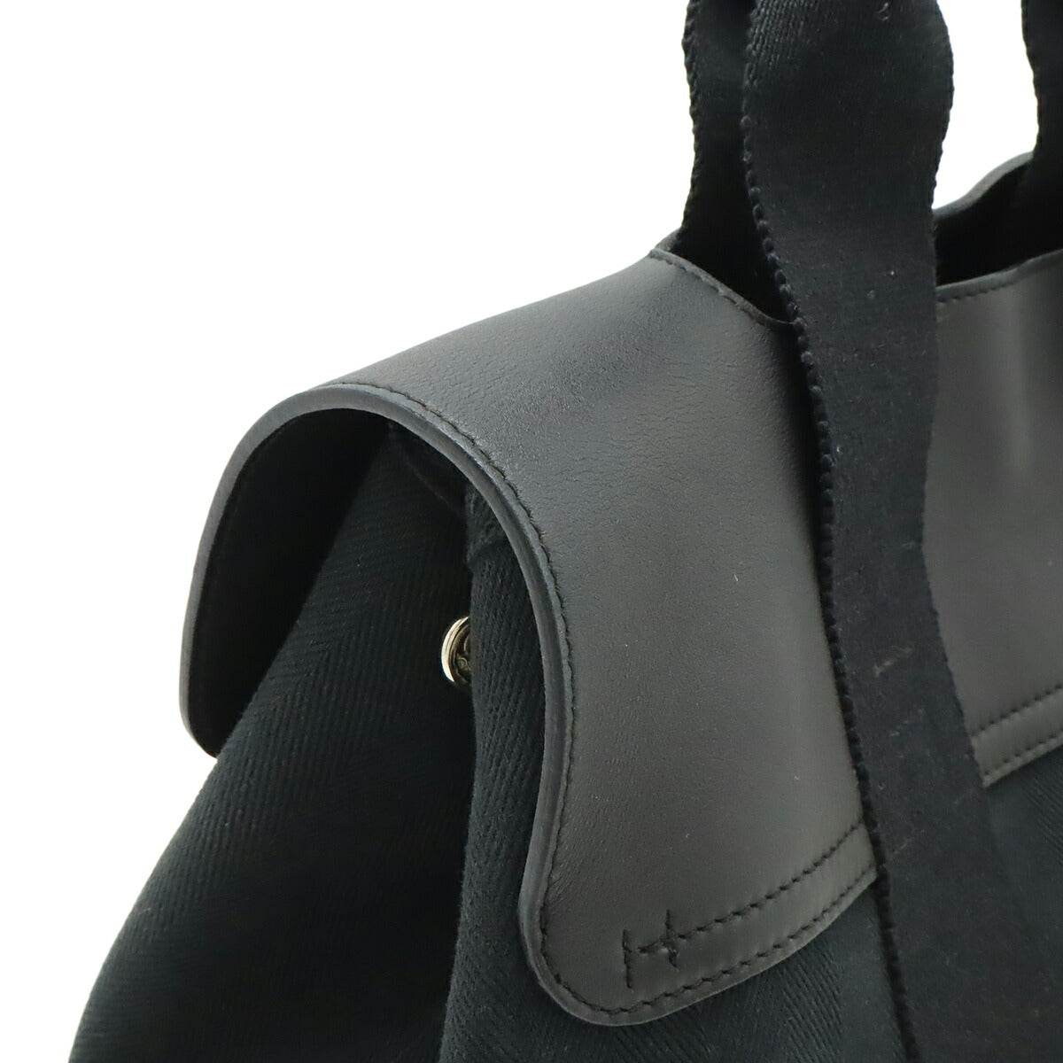 エルメス ヴァルパライソPM トワルシェブロン レザー ハンドバッグ