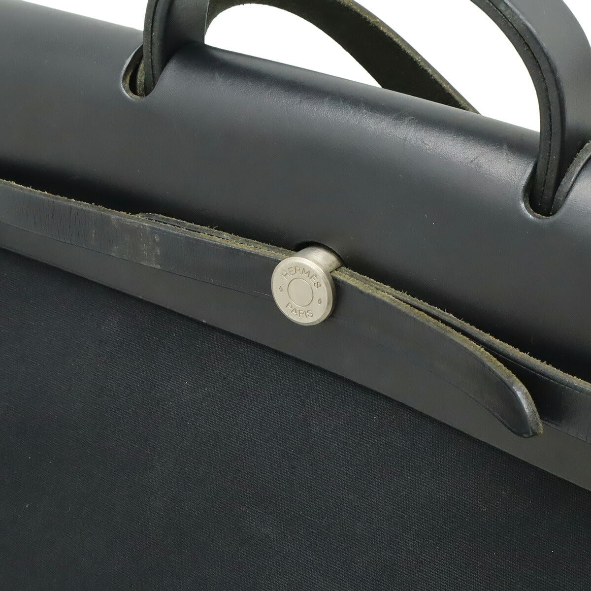 エルメス エールバッグMM トワルオフィシエ レザー ハンドバッグ