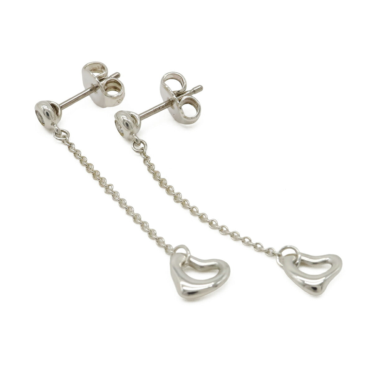ティファニー エルサ・ペレッティ ダイヤモンド バイザヤード オープンハート シルバー ピアス