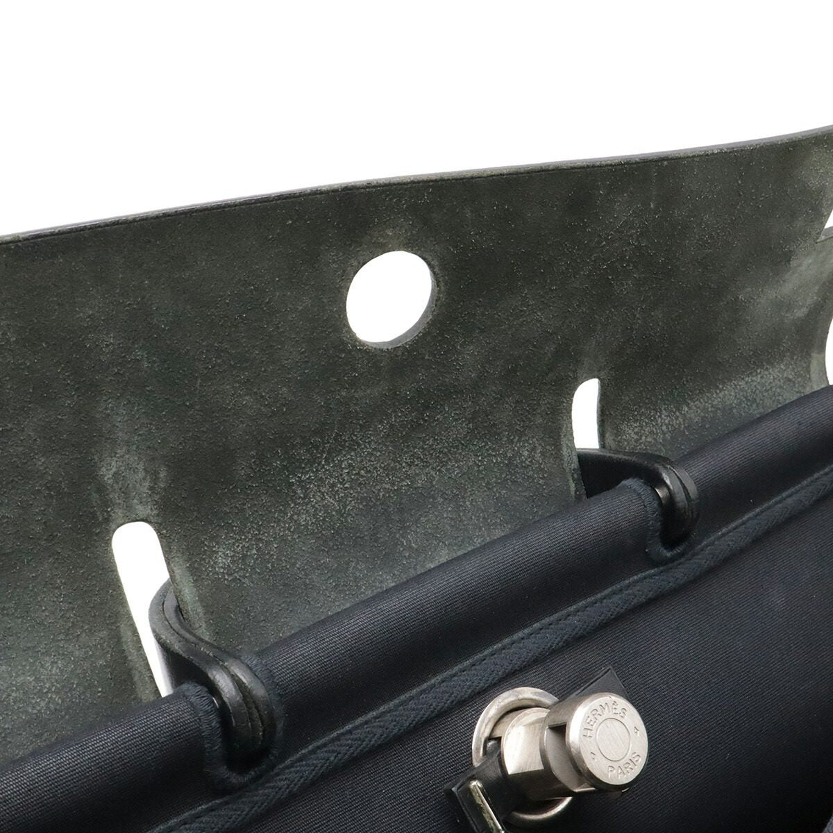 エルメス エールバッグMM トワルオフィシエ レザー ハンドバッグ