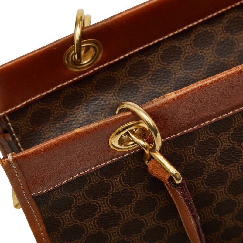 セリーヌ マカダム PVCレザー ハンドバッグ