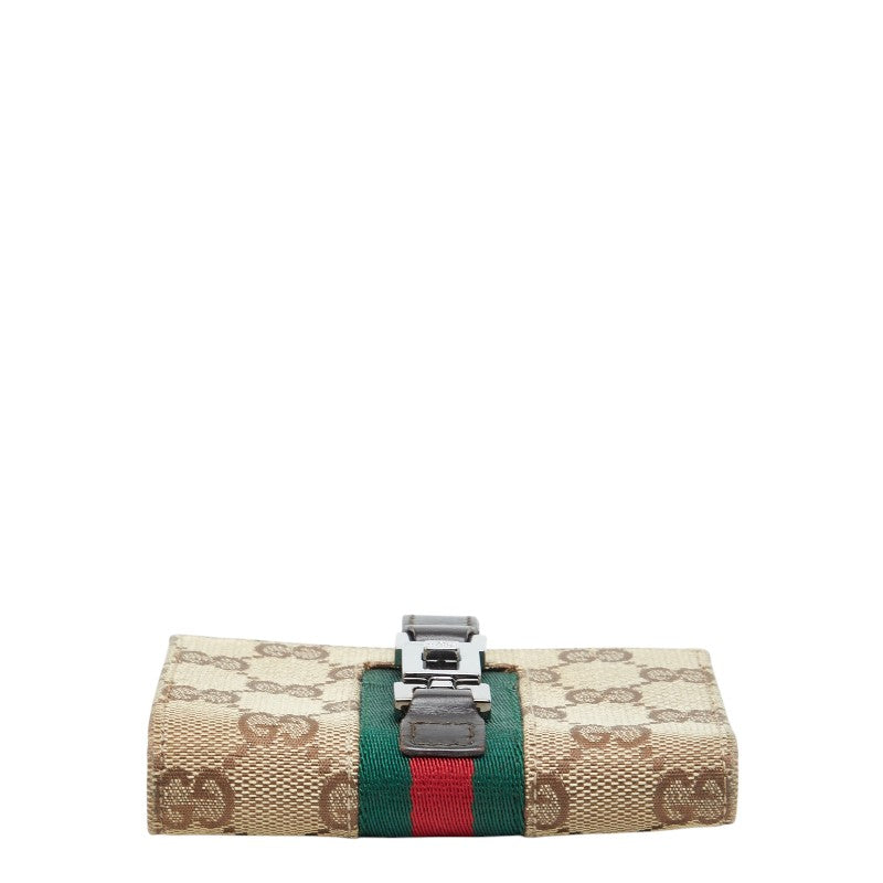 グッチ ジャッキー GGキャンバス 二つ折り財布