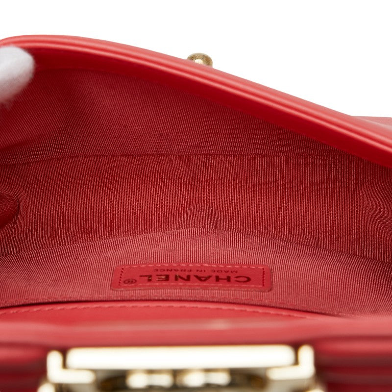 シャネル ボーイシャネル ツイードレザー ショルダーバッグ