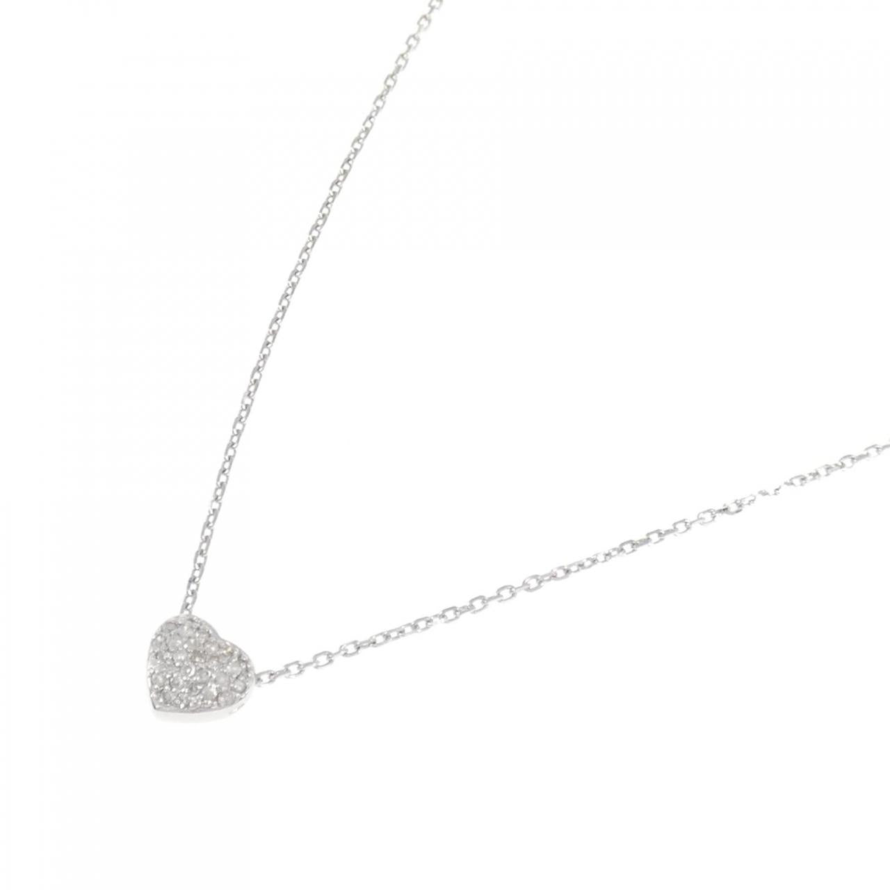 Au750 ホワイト ゴールド ダイヤモンド ネックレス
