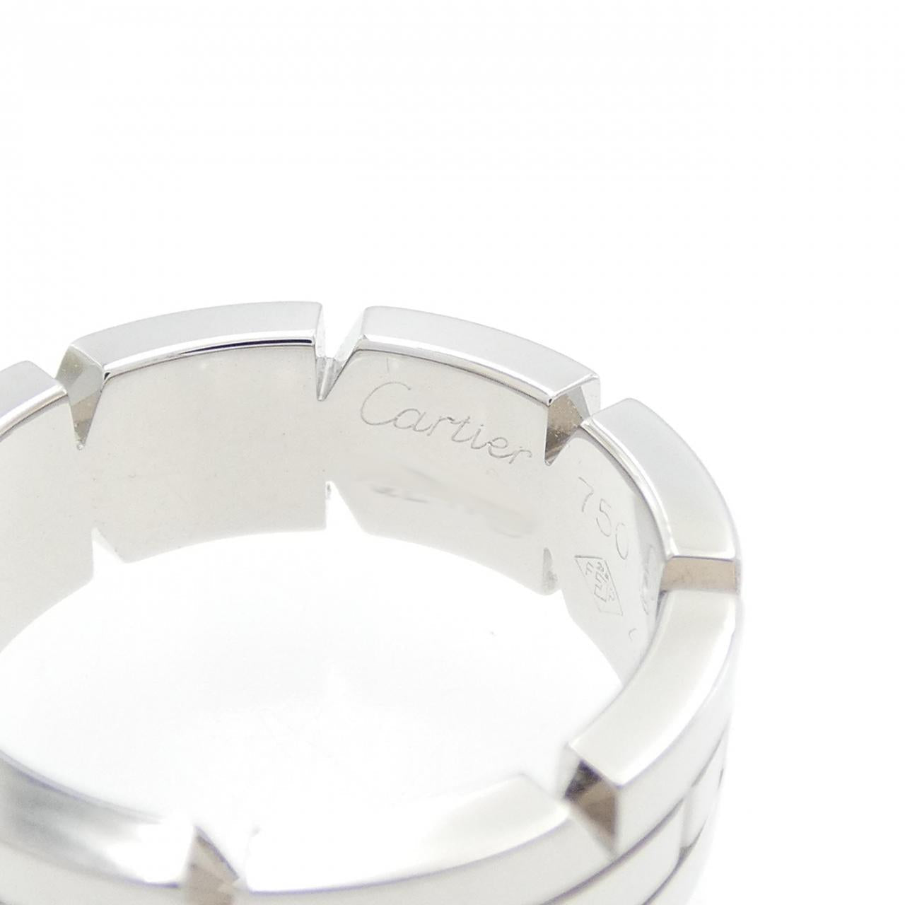 カルティエ タンクフランセーズ 750ホワイトゴールド ダイヤモンド リング 8号