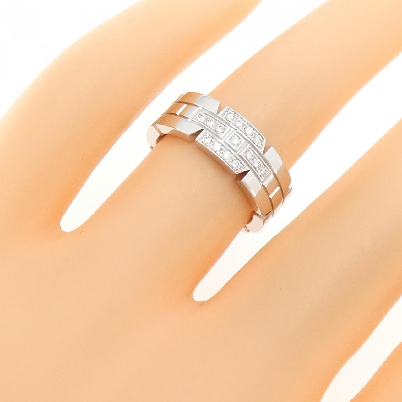 カルティエ タンクフランセーズ 750ホワイトゴールド ダイヤモンド リング 8号